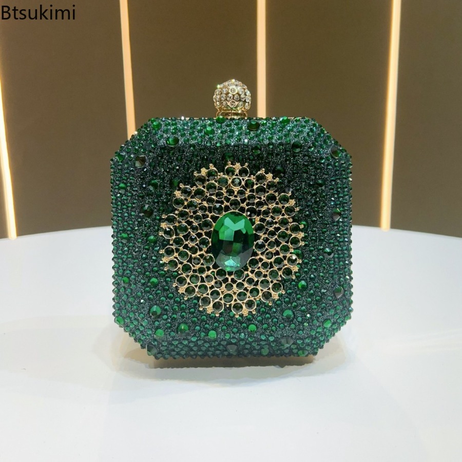 Mini Bag Evening Clutch - Mini Crystal Evening Bag Women's Metal