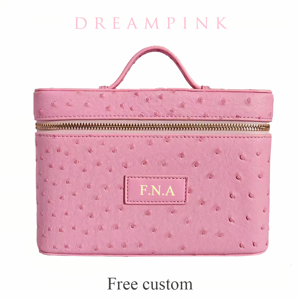 Xl Luxury Bags - Luxury Ostrich Mock Women Makeup Vanity