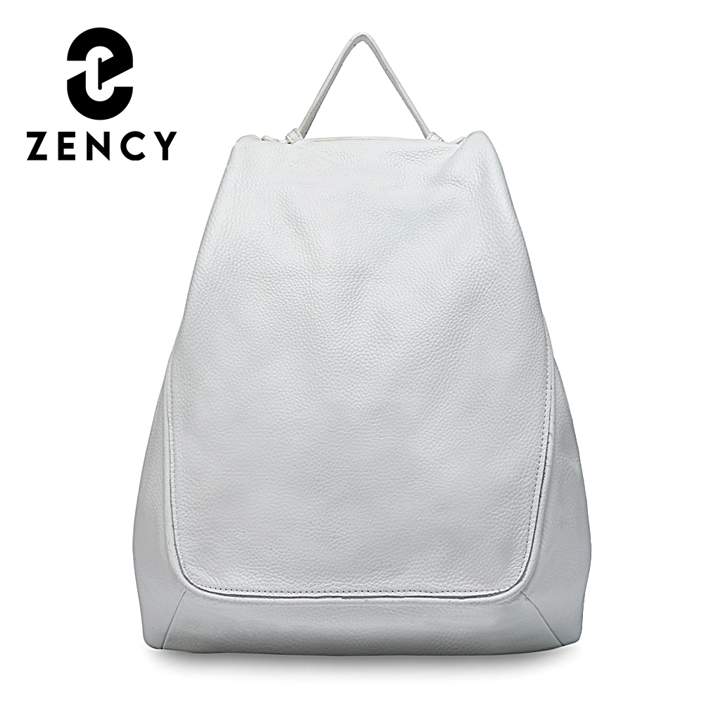 Genuine Leather Backpack - Zency Women 100% Genuine Leather Anti-theft