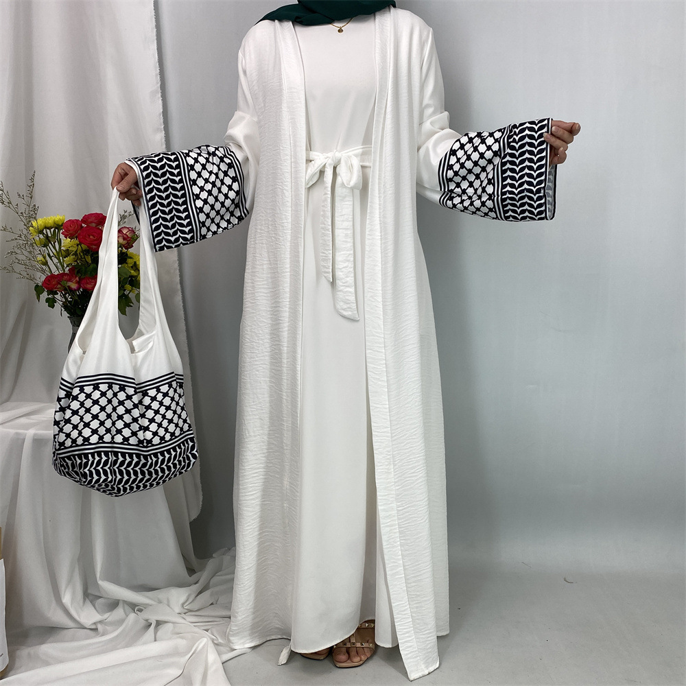 Luxury Bags Dubai - 2025 Ramadan Keffiyeh Abaya Kimono Embroidery