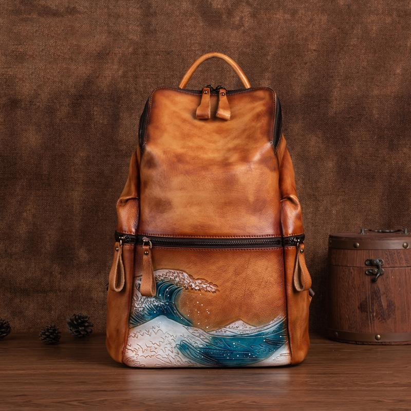 Genuine Leather Backpack - Chính Hãng Thật Mềm Mại Nữ