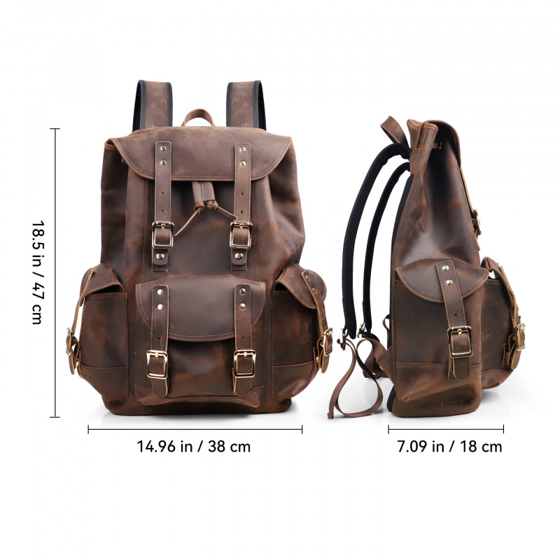 New Arrivals Leather Backpack  - đánh giá và giá Genuine Leather Backpack