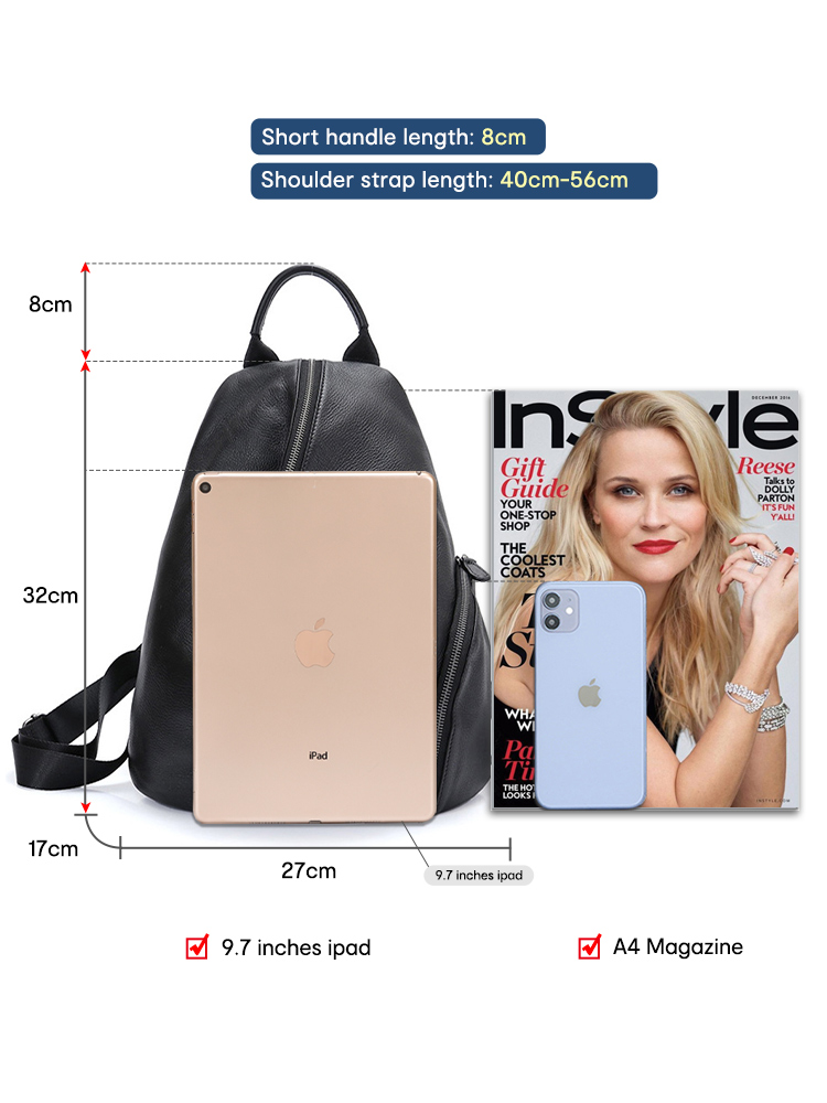 Zency Women's Genuine Leather  - đánh giá và giá Genuine Leather Backpack
