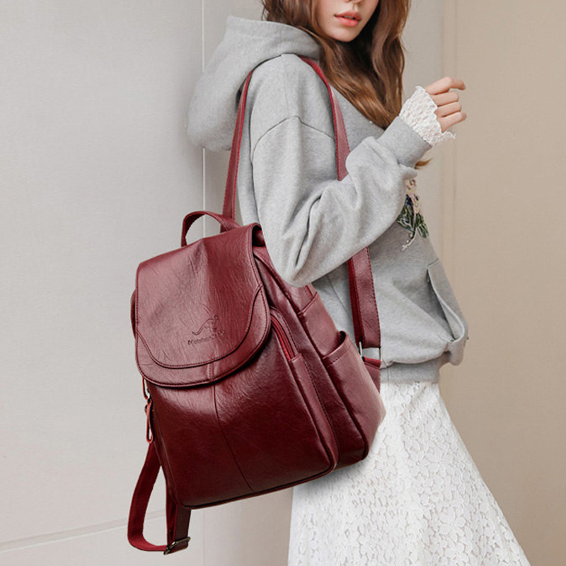 Nóng Bagpack Nữ Thiết Kế Ba Lô - đánh giá và giá Genuine Leather Backpack