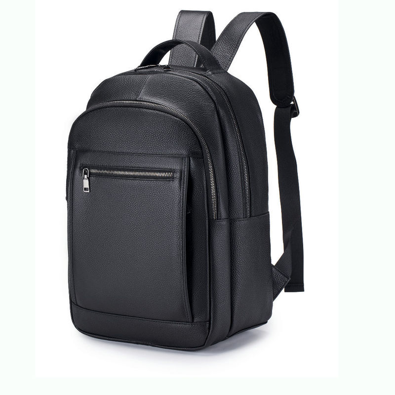 Leather double shoulder male b - đánh giá và giá Genuine Leather Backpack