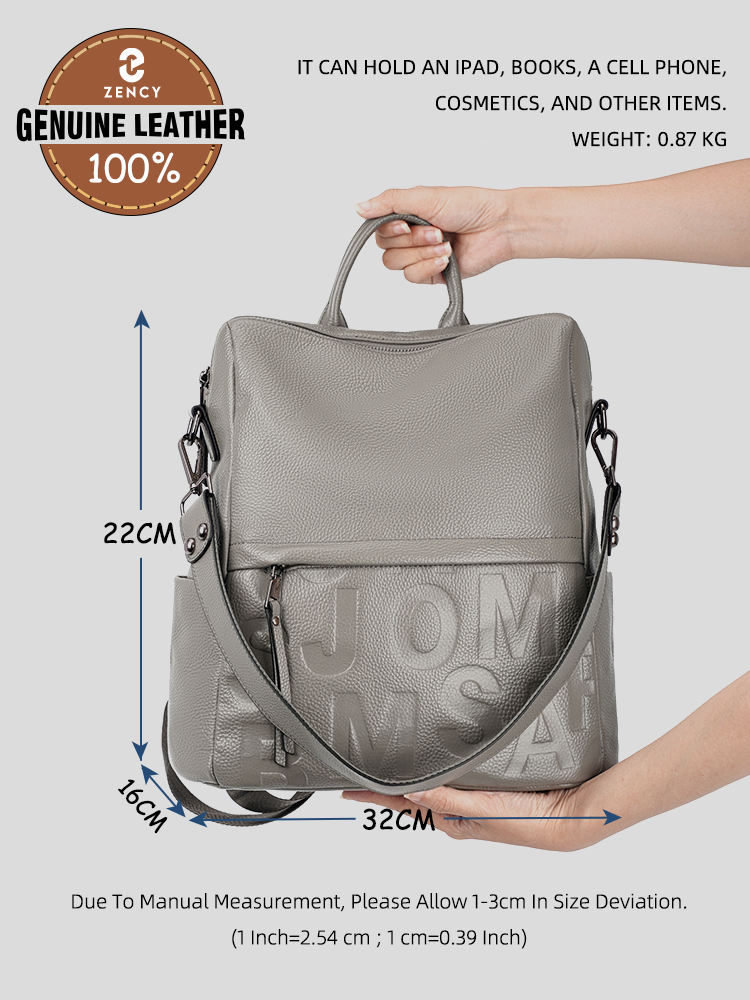 Zency Premium Genuine Leather  - đánh giá và giá Genuine Leather Backpack