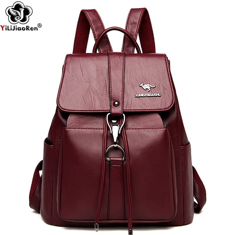 Chống Trộm Ba Lô Nữ Túi Đeo Va - đánh giá và giá Genuine Leather Backpack