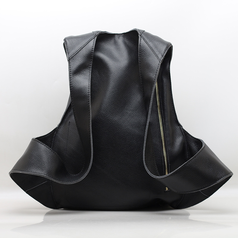 Nam Cổ Điển Chống Trộm Dây Kéo - đánh giá và giá Genuine Leather Backpack