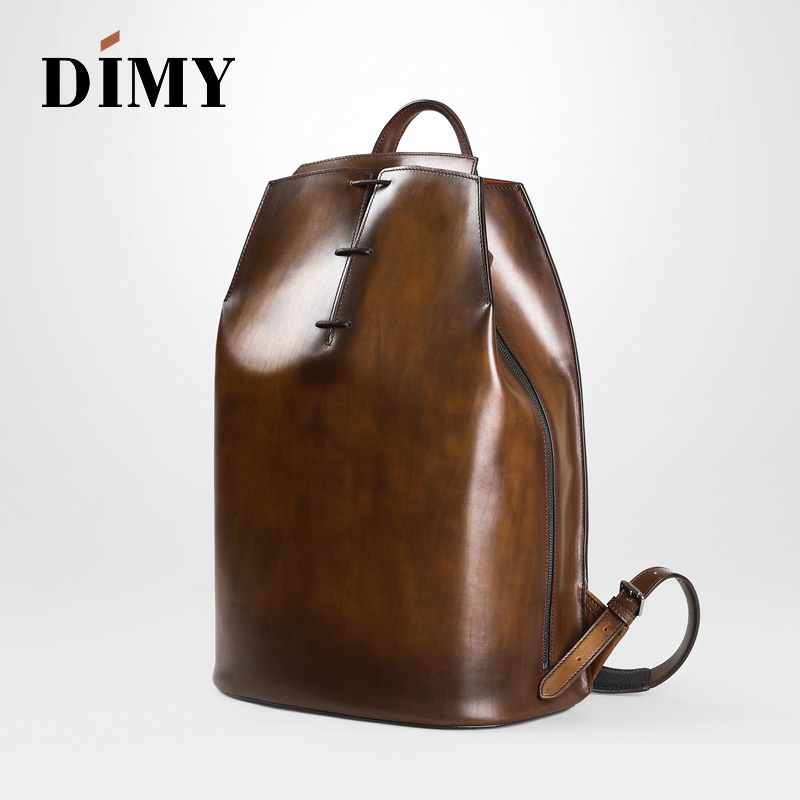 DIMY 2025 new men's genuine le - đánh giá và giá Genuine Leather Backpack