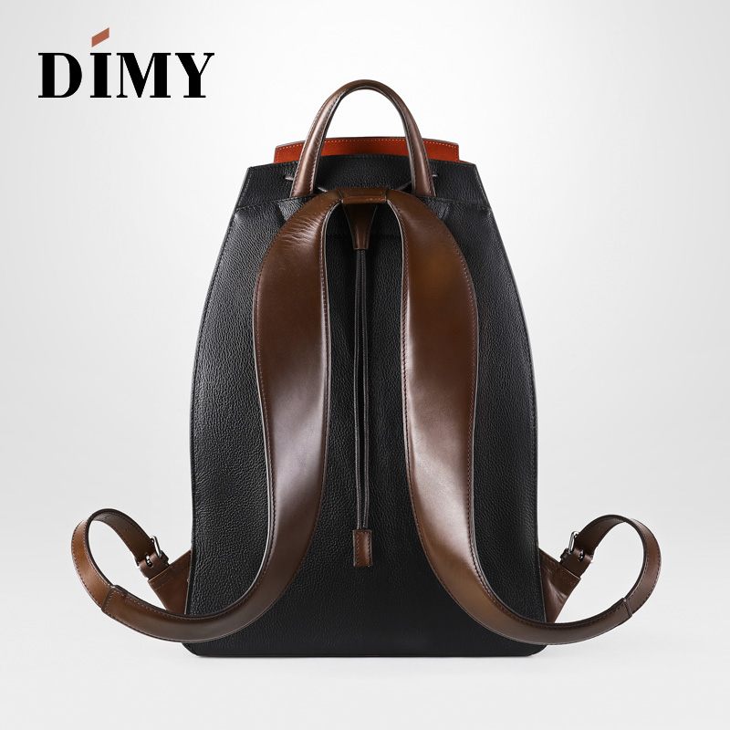 DIMY 2025 new men's genuine le - đánh giá và giá Genuine Leather Backpack