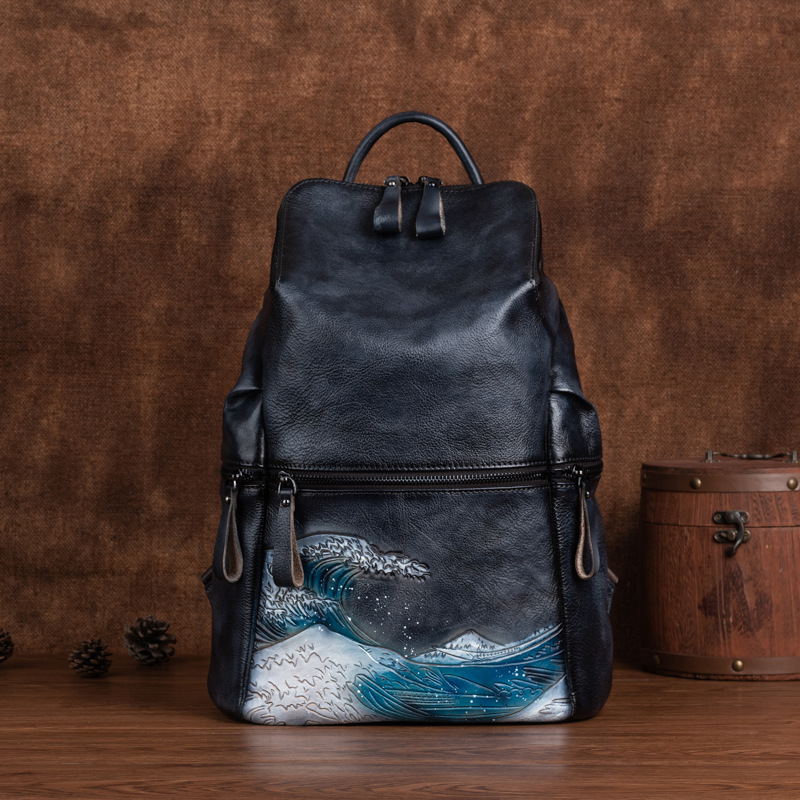 Chính Hãng Thật Mềm Mại Nữ Da  - đánh giá và giá Genuine Leather Backpack