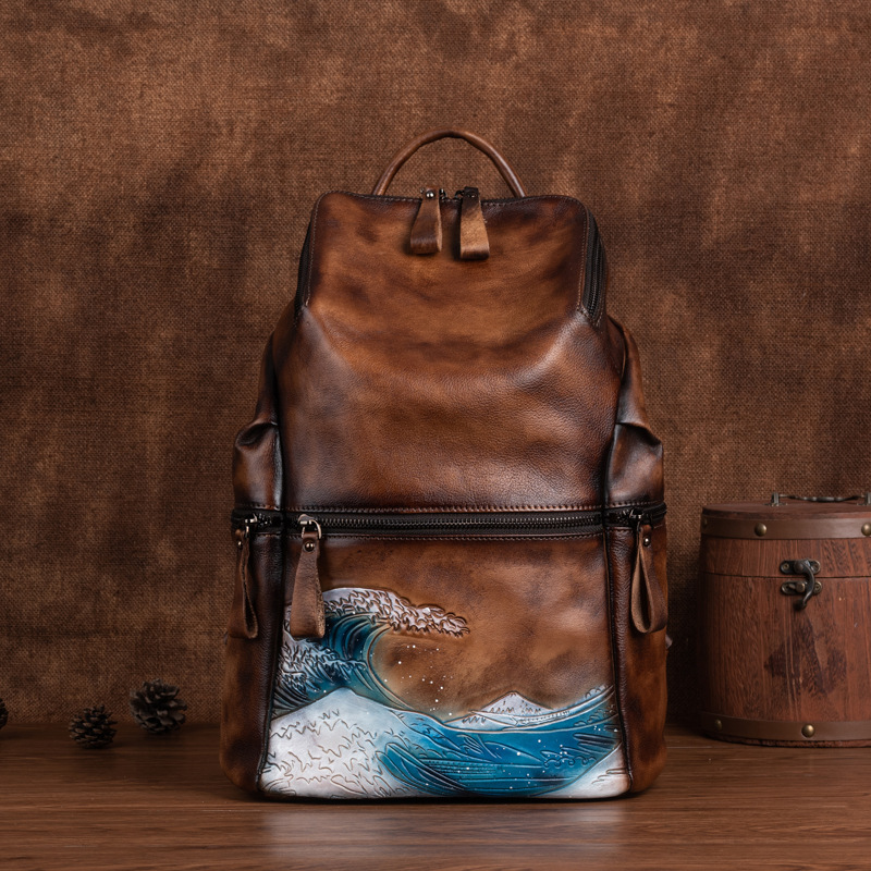 Chính Hãng Thật Mềm Mại Nữ Da  - đánh giá và giá Genuine Leather Backpack