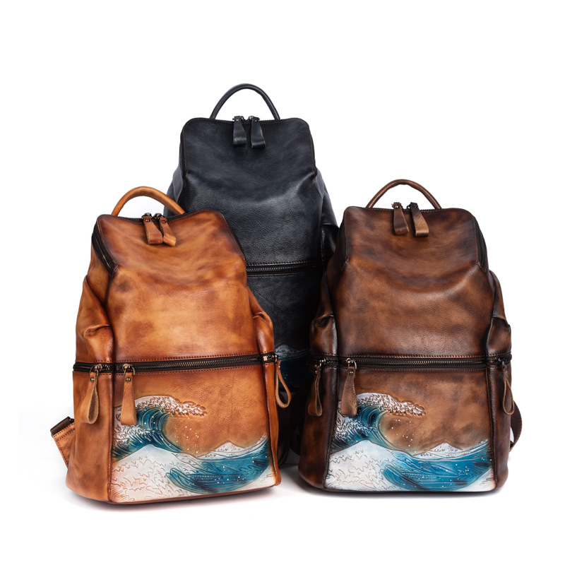 Chính Hãng Thật Mềm Mại Nữ Da  - đánh giá và giá Genuine Leather Backpack