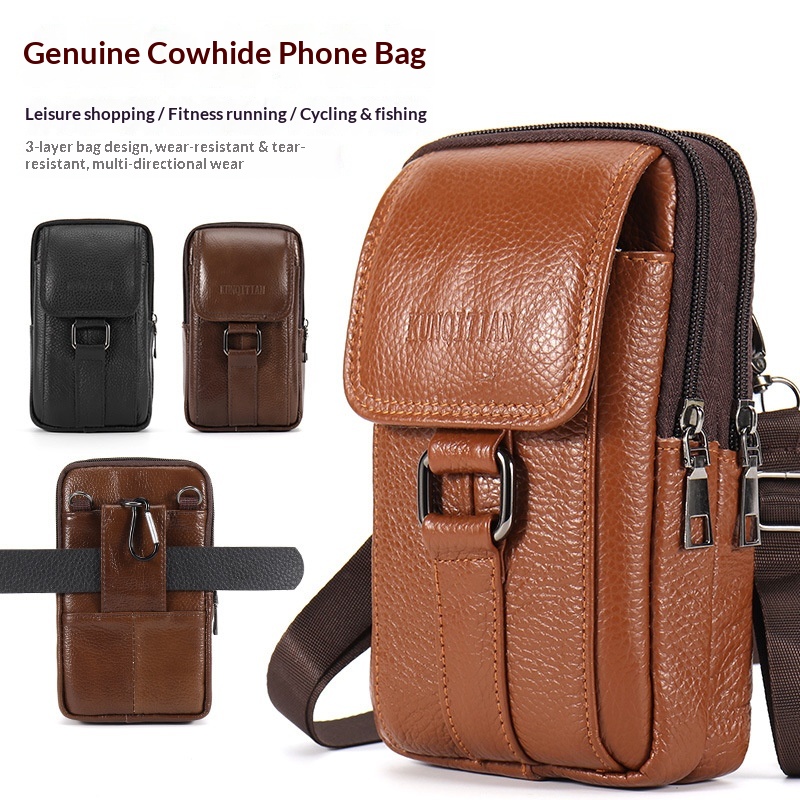 Genuine Leather Men's Phone Be - đánh giá và giá Genuine Leather Backpack